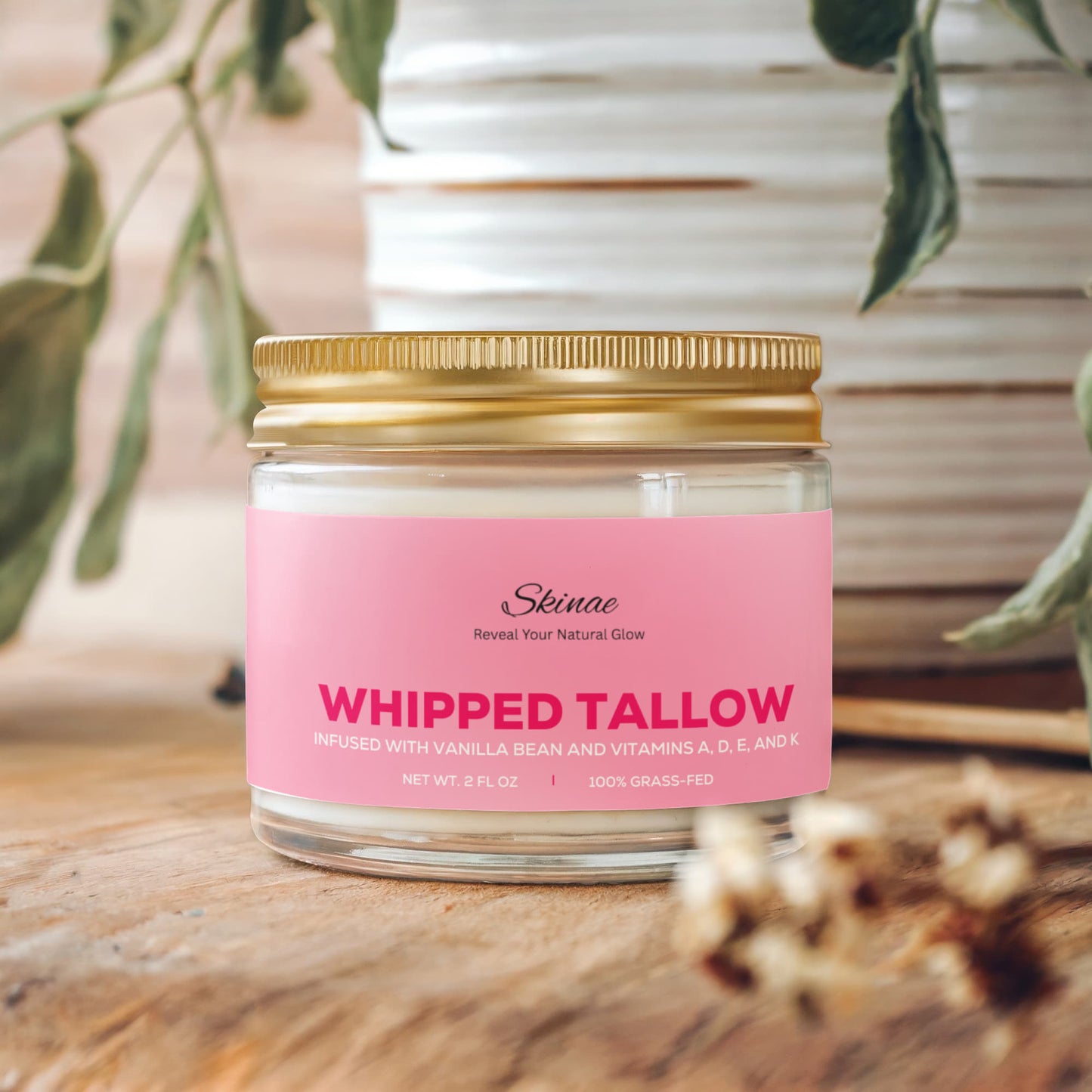 Whipped Grass-Fed Tallow Balm with Vanilla Bean